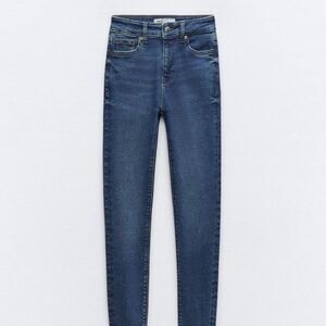 Blue Mid-Rise '80s Skinny Jeans, Zara, Size 34 (US 2), Perfect Condition